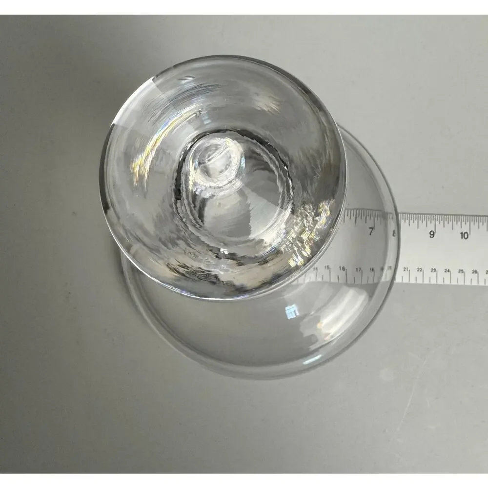 Krosno Poland 11” Crystal Glass Decanter Bottle w/ Stopper- Heavy! Wine Aerator